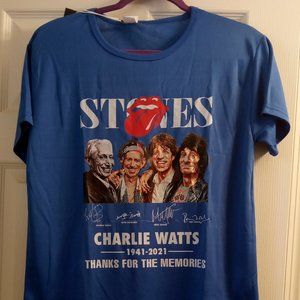 Memorial Rolling Stones Charlie Watts Tshirt NWT